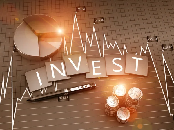 Financial graph - Investment report — Stock Photo, Image