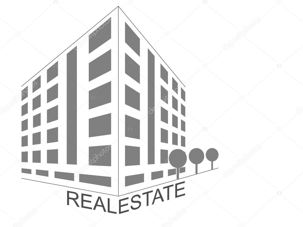 Real estate development architecture symbol