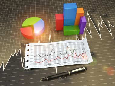 Business chart as concept
