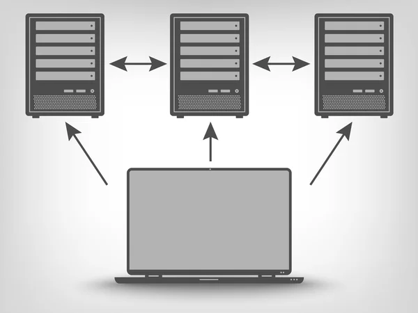 Ikone der Computerserver — Stockvektor