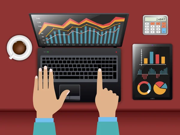 Confronto delle statistiche — Vettoriale Stock