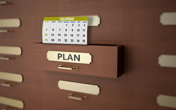 Office drawers and planning — Stock Photo, Image