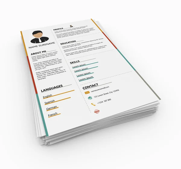 Minimalistische CV als concept — Stockfoto