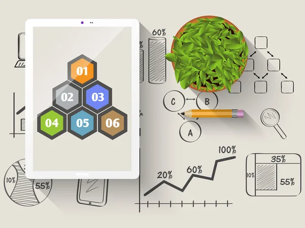 Rapport statistique concept — Image vectorielle