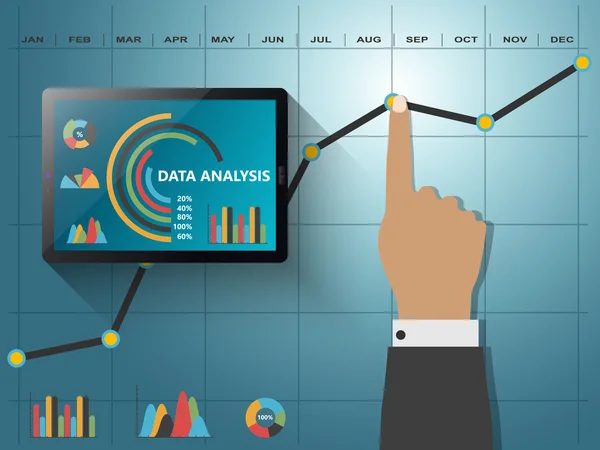 Sestava Statistiky koncept — Stockový vektor