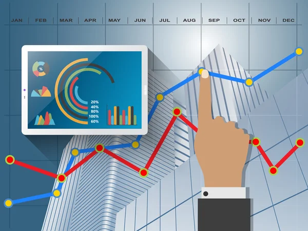 Sestava Statistiky koncept — Stockový vektor