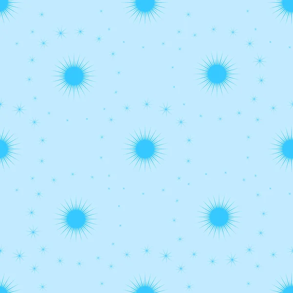 Pola mulus dengan bunga biru - Stok Vektor
