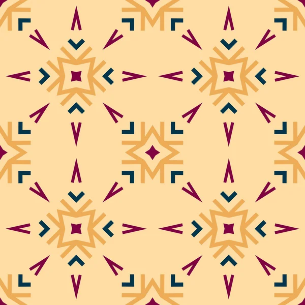 Modèle sans couture avec ornements géométriques — Image vectorielle