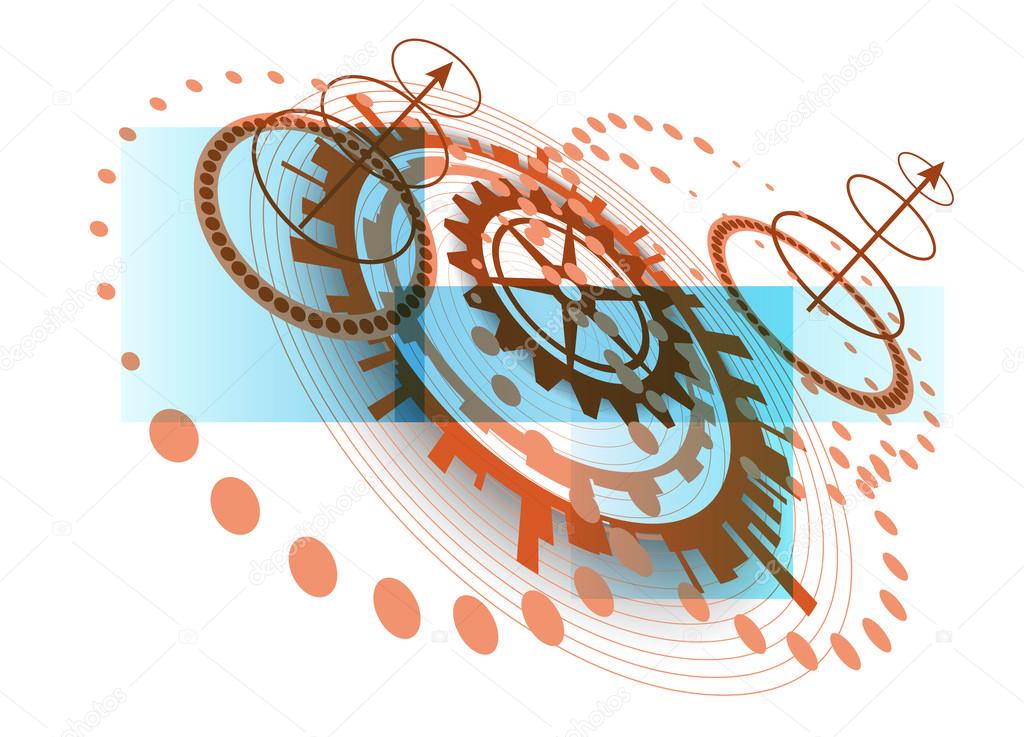 Abstract circles technology background 