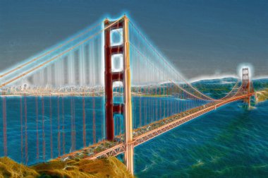 ünlü golden gate Köprüsü 