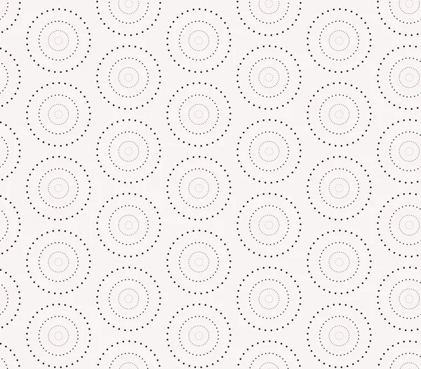 Modèle sans couture avec des cercles pointillés. Texture vectorielle répétitive . — Image vectorielle