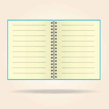 Boş bloknot. defter yellowvector.