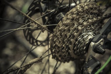 Yarış sonra çamurlu Dişliler