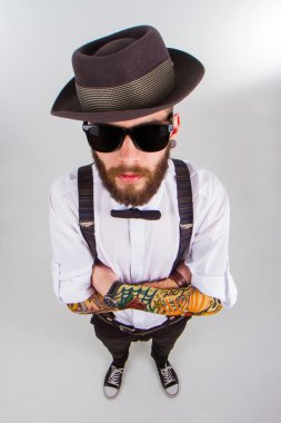 şık bir hipster portresi
