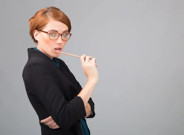 Red-haired businesswoman's porttrait — Stock Photo, Image