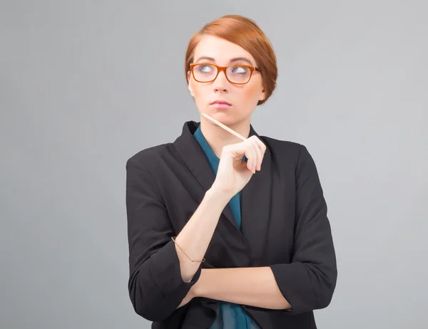 Red-haired businesswoman's porttrait — Stock Photo, Image