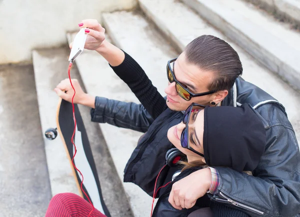 Fare selfie — Foto Stock