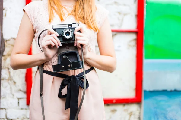 Old times photo camera — Stock Photo, Image