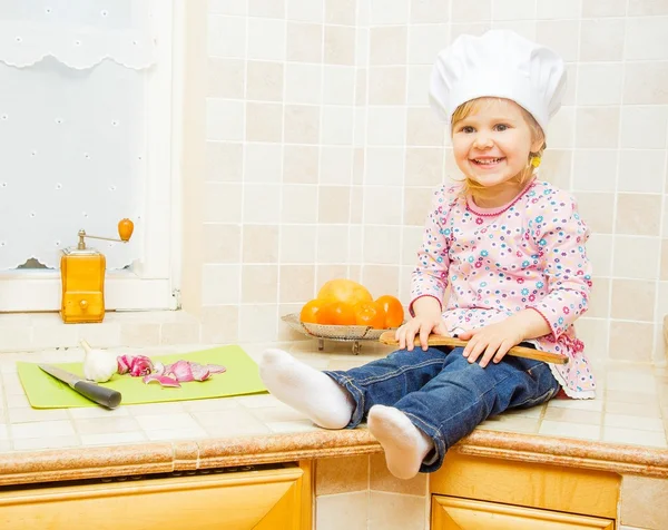 Šťastný malý kuchař — Stock fotografie