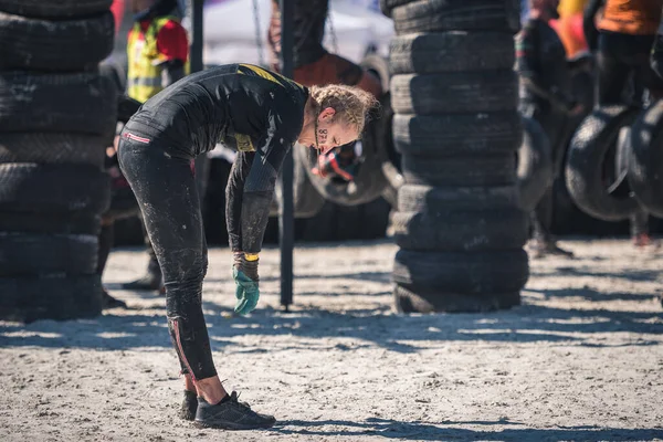 Wroclaw Polen April 2018 Extremlauf Mit Hindernis Runmageddon Bild Ein — Stockfoto