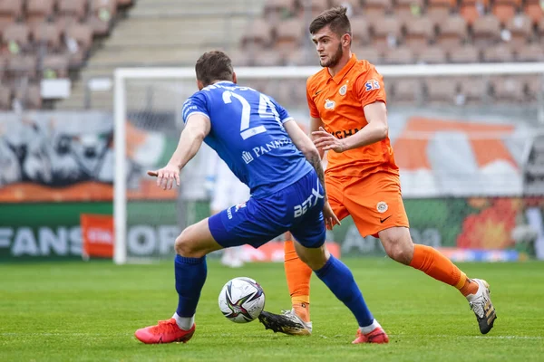 Lubin Polónia Abril 2021 Jogo Futebol Polonês Pko Ekstraklasa Entre — Fotografia de Stock