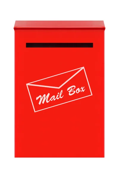 Červená poštovní schránka — Stock fotografie