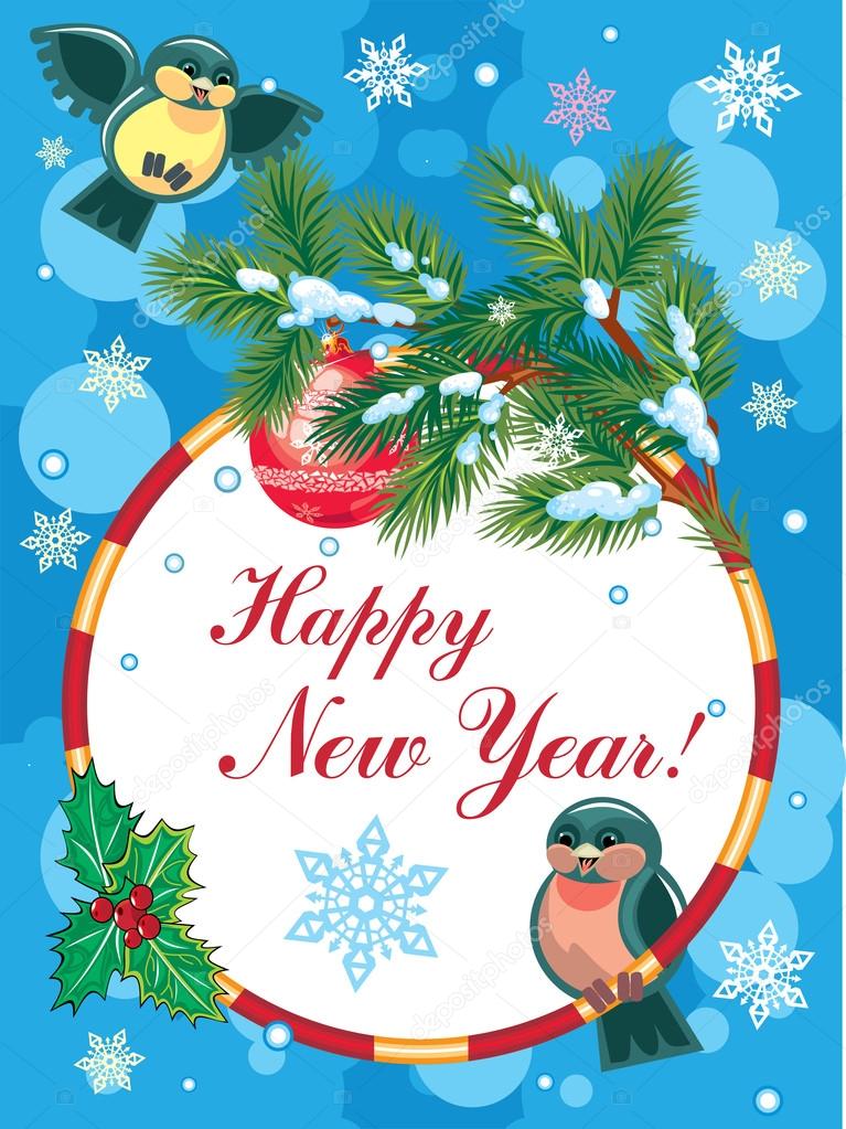 New Year greeting card