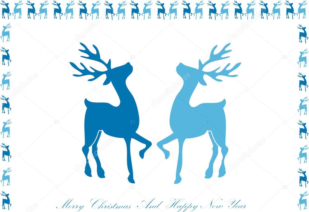Reindeer christmas background