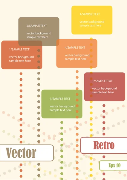Retro infographic rámce — Stockový vektor