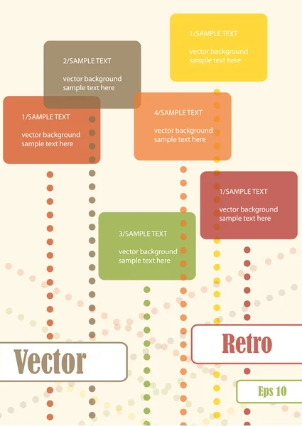 Ρετρό infographic πλαίσια — Διανυσματικό Αρχείο