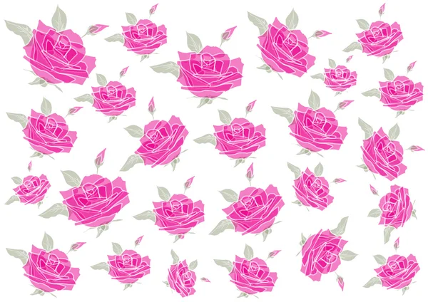 Roze rozen achtergrond — Stockvector