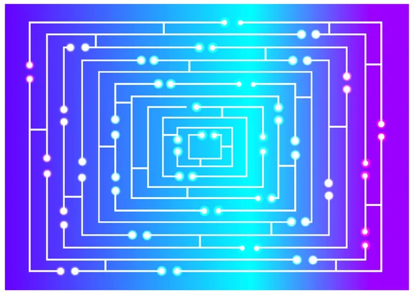 Concept de labyrinthe vectoriel lumineux — Image vectorielle
