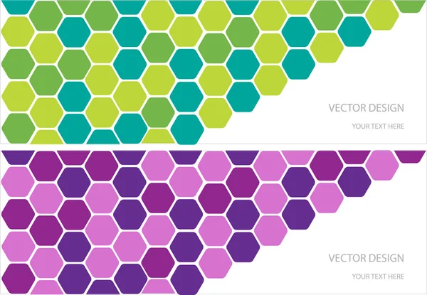 Peines hexagonales simétricos — Vector de stock