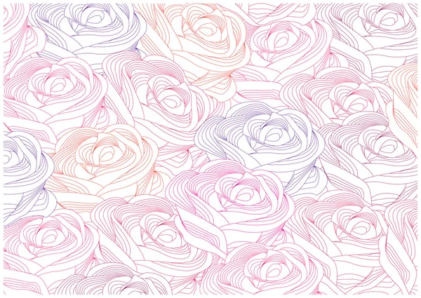 Background with colorful roses — Stock Vector