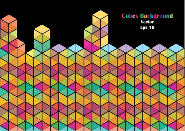 Fundo cubos brilhantes — Vetor de Stock