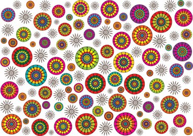 Vintage desenli çiçek arka plan