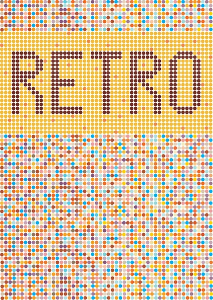 Retro wallpaper with polka dots — Stock Vector