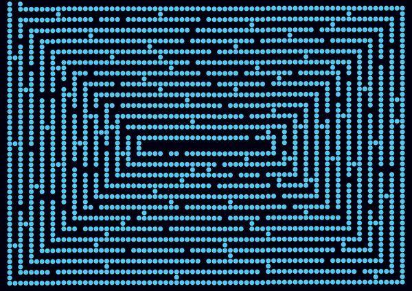 波尔卡圆点迷宫 — 图库矢量图片