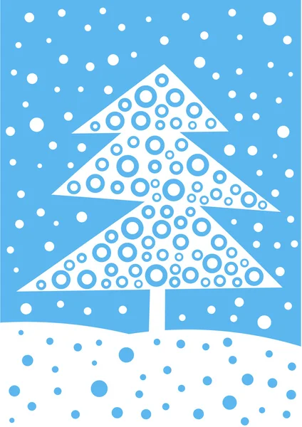 クリスマス ツリーとベクトルの背景 — ストックベクタ
