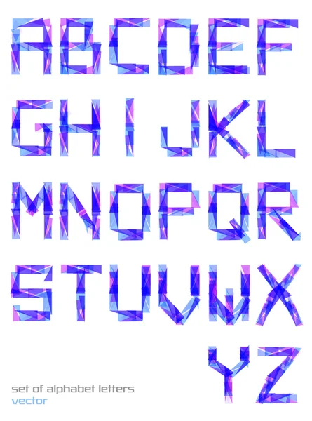 明るいアルファベットのセット — ストックベクタ