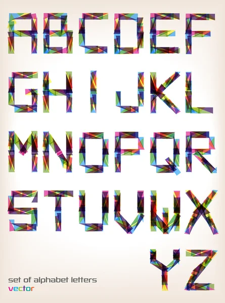 明るいアルファベットのセット — ストックベクタ