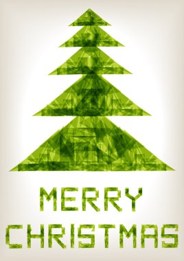 Origami kağıt Noel ağacı
