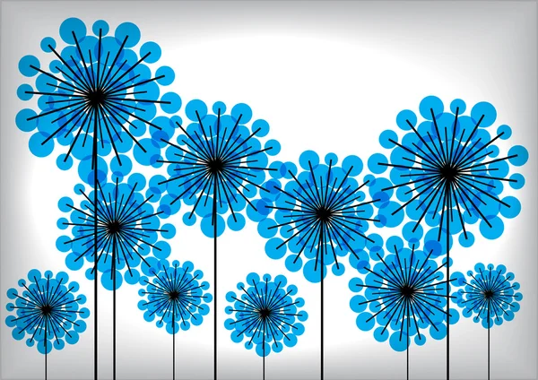 Синие цветы фон — стоковый вектор