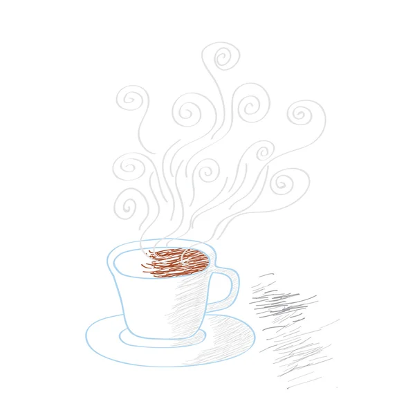 Kaffeetassen-Sketch — Stockvektor