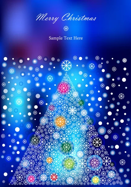 Christmas tree silhouette — Stock Vector