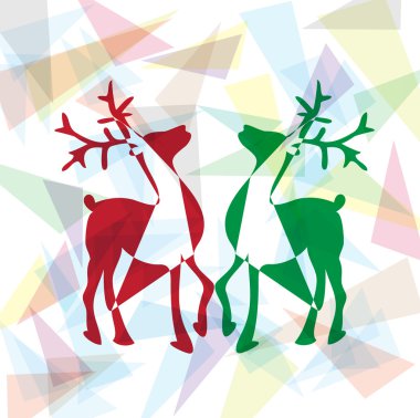 Triangled Noel reindeers