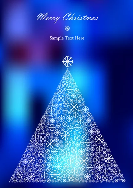 Snowflakes christmas tree — Stock Vector