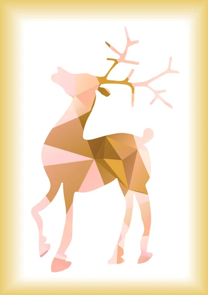 Triangles reindeer illustration — Stock Vector