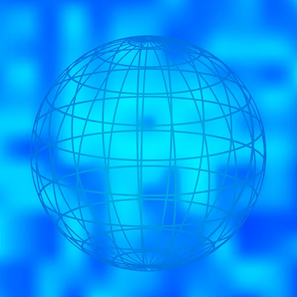 Grid mundo globo icono — Vector de stock