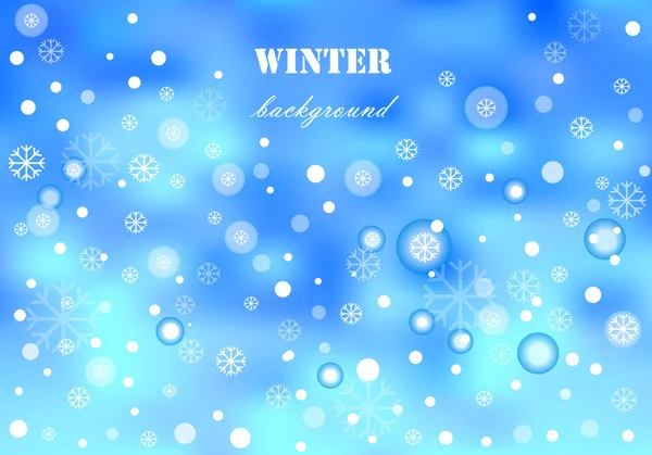 Texture invernale con fiocchi di neve — Vettoriale Stock